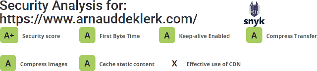 arnauddeklerk.com security scores arnauddeklerk.com Arnaud de Klerk security scores